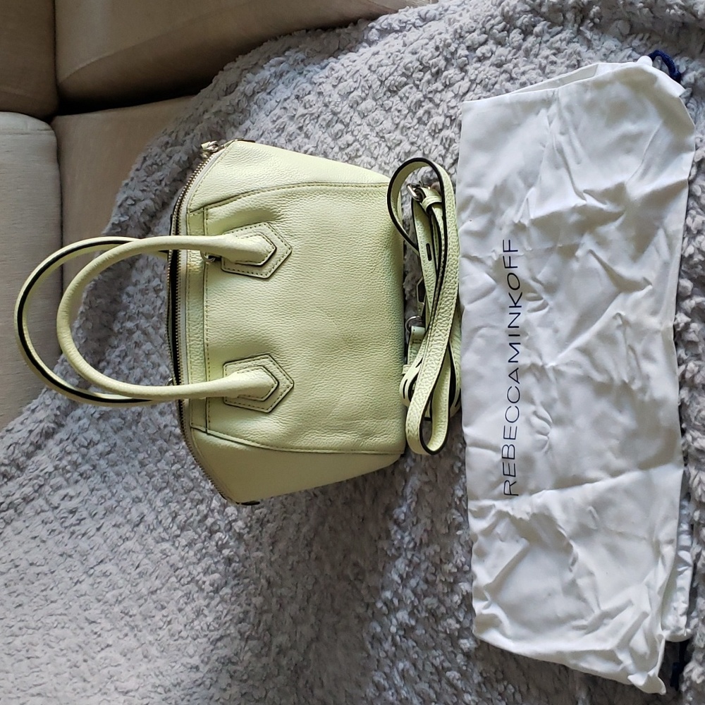 REBECCA MINKOFF Top Handle Bag in Color Honey Dew